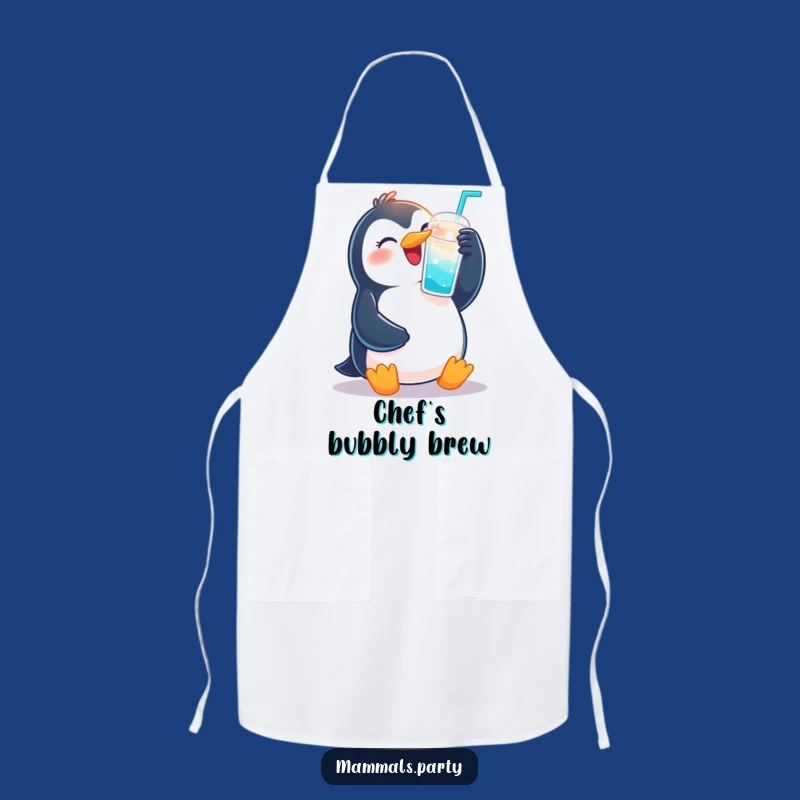 Funny Penguin Party Apron - Whimsical Kitchen Fun & Humorous Celebration Gift