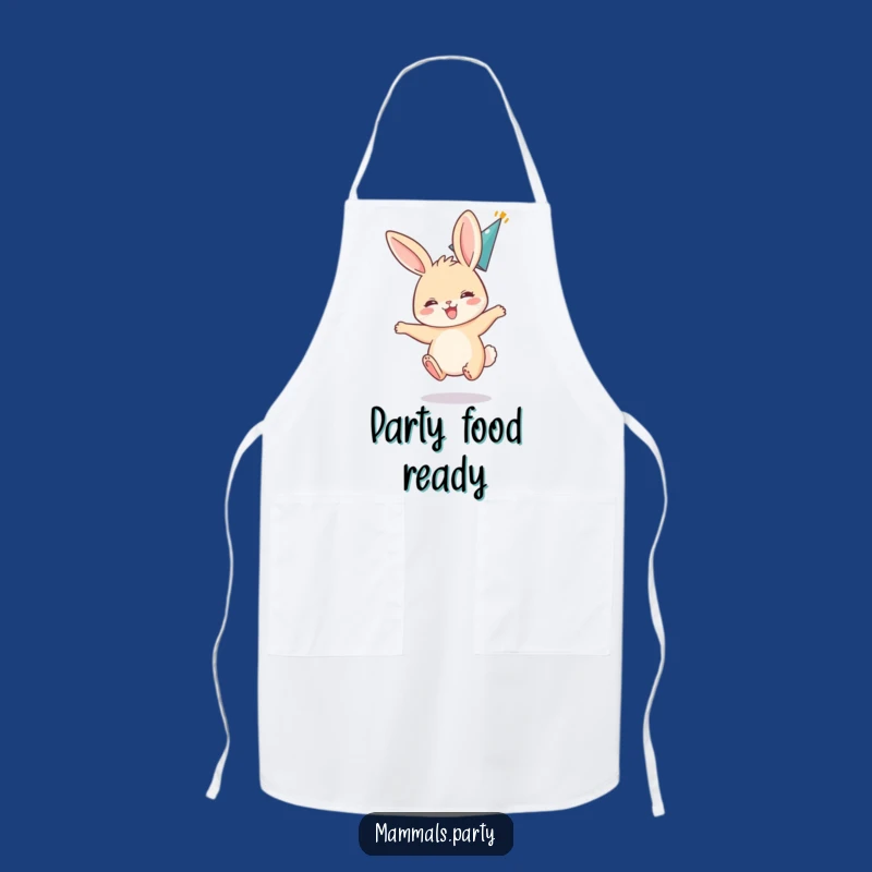 Funny Bunny Apron: Party Host & Hat - Kitchen Celebration Gift