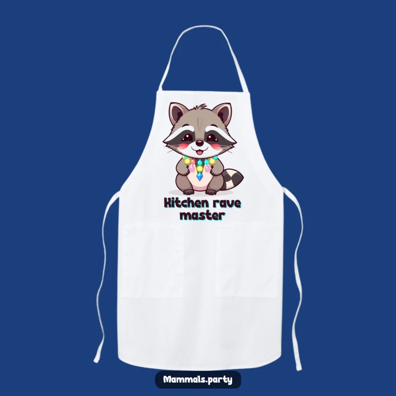 Funny Raccoon Party Apron: Giggling Rager for Kitchen Fun