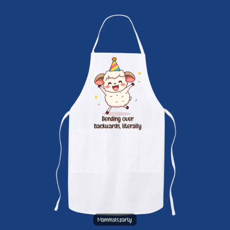 Funny Sheep Limbo Apron: Hilarious Kitchen Fun for Party Cooks