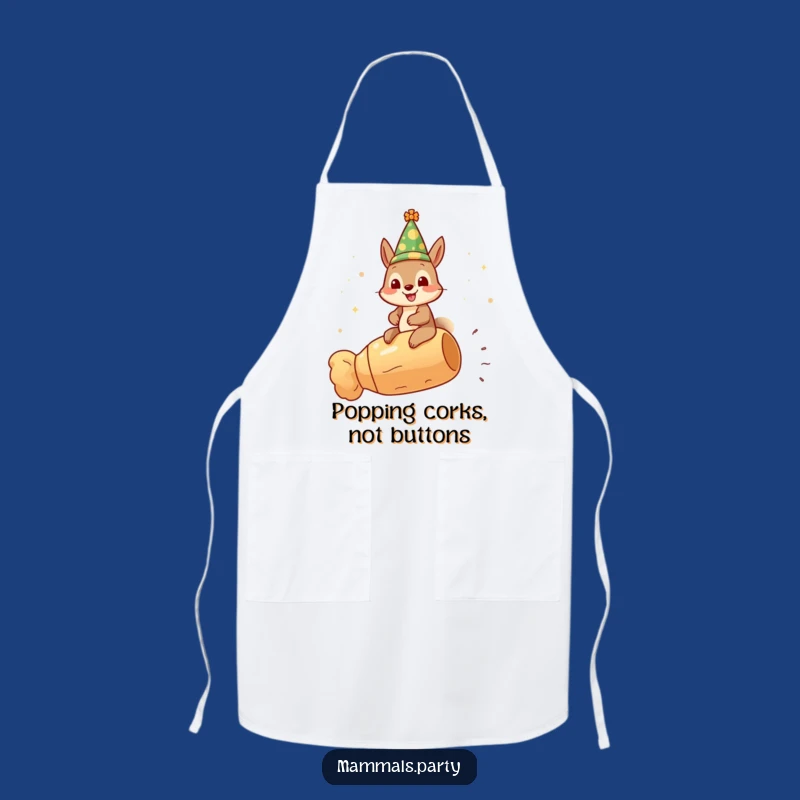 Funny Squirrel Celebration Apron, Kitchen Party Fun, Perfect Gift for Hosts