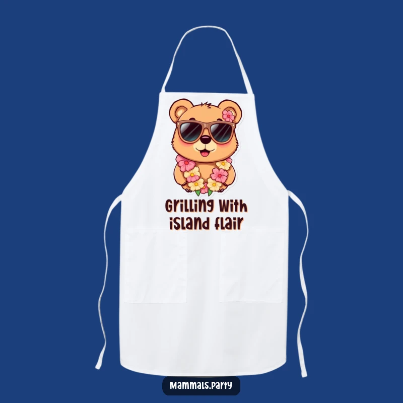 Funny Bear Sunglasses Apron: Hilarious Kitchen Wear, Perfect Chef Gift
