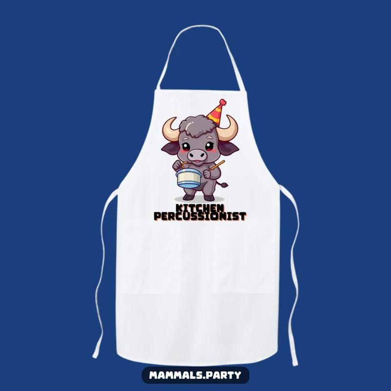 Funny Buffalo Air Drumming Apron: Hilarious Kitchen Rockstar Gear
