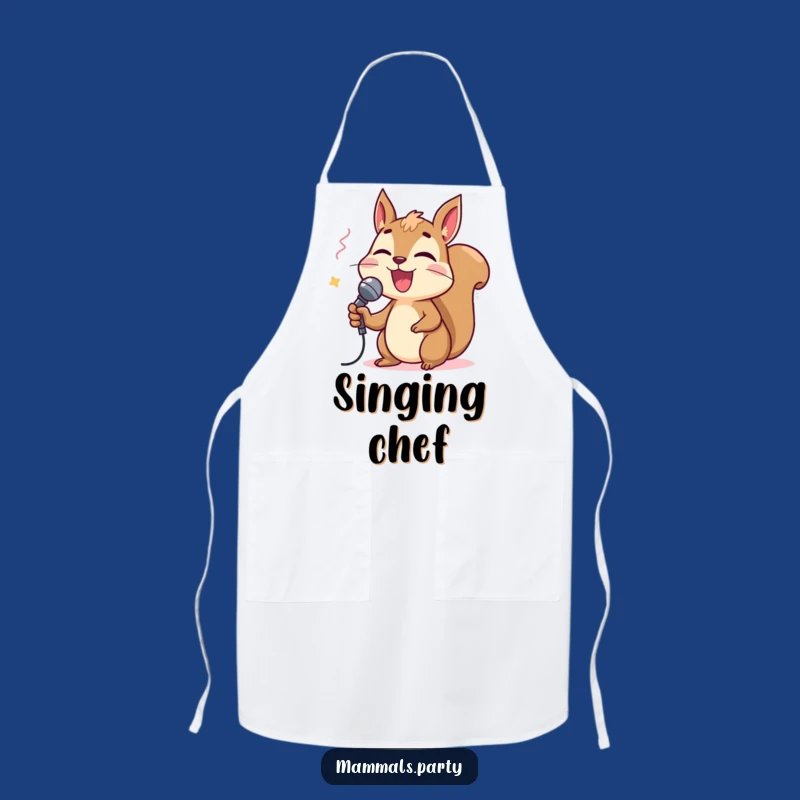 Funny Squirrel Karaoke Apron: Sing While You Cook with this Fun Gift