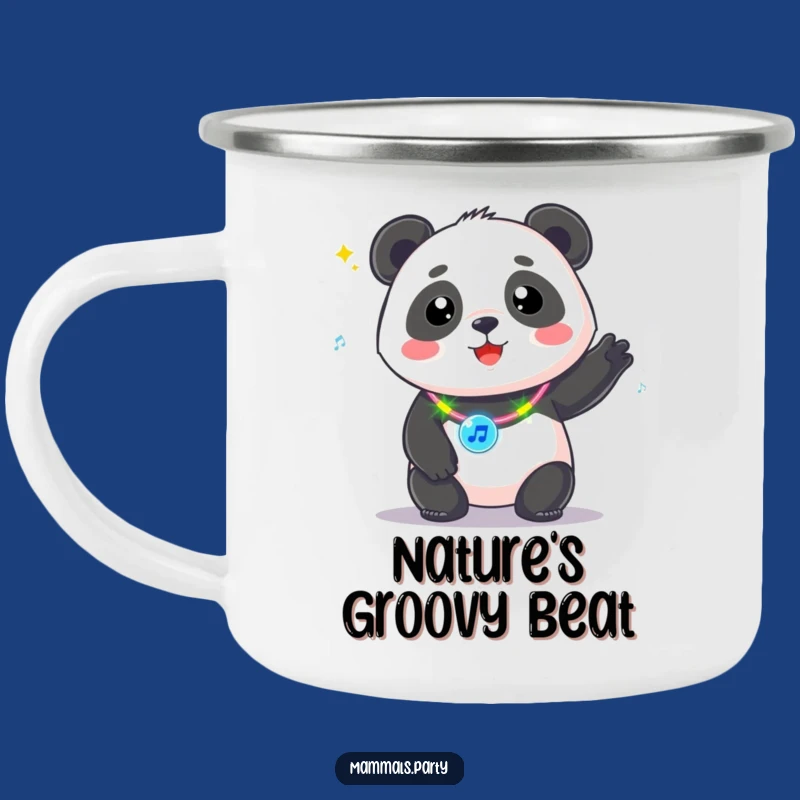 Adventure Funny Kawaii Panda Music Necklace Camping Mug - Outdoor Beats