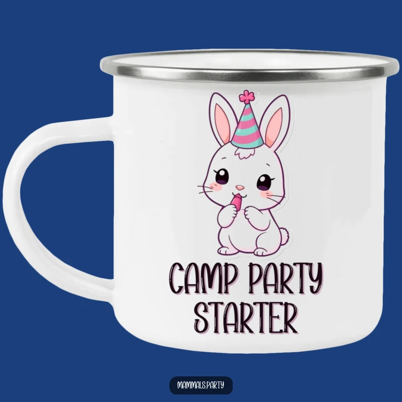 Funny Kawaii Bunny Party Camping Mug: Durable & Cute Celebration Mug