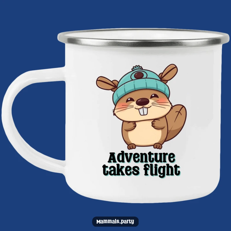 Funny Beaver Camping Mug: Propeller Beanie Joy Outdoors