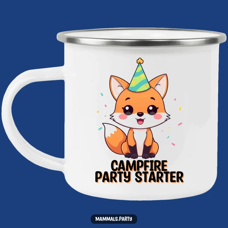 Funny Fox Party Campfire Mug: Hilarious Festive Gear for Outdoor Celebrations