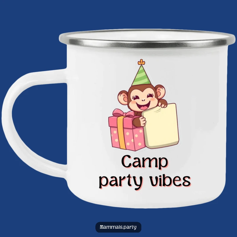Funny Monkey Camping Mug - Party Present Unwrapping Adventure, Hilarious Gift