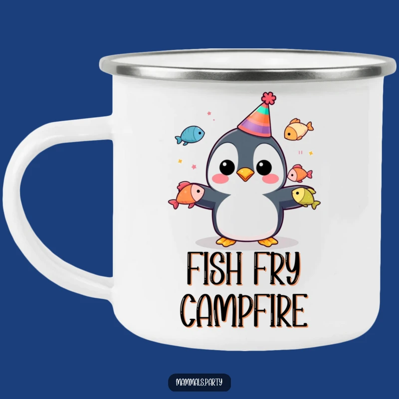 Funny Penguin Party Camping Mug: Festive Fun on the Go