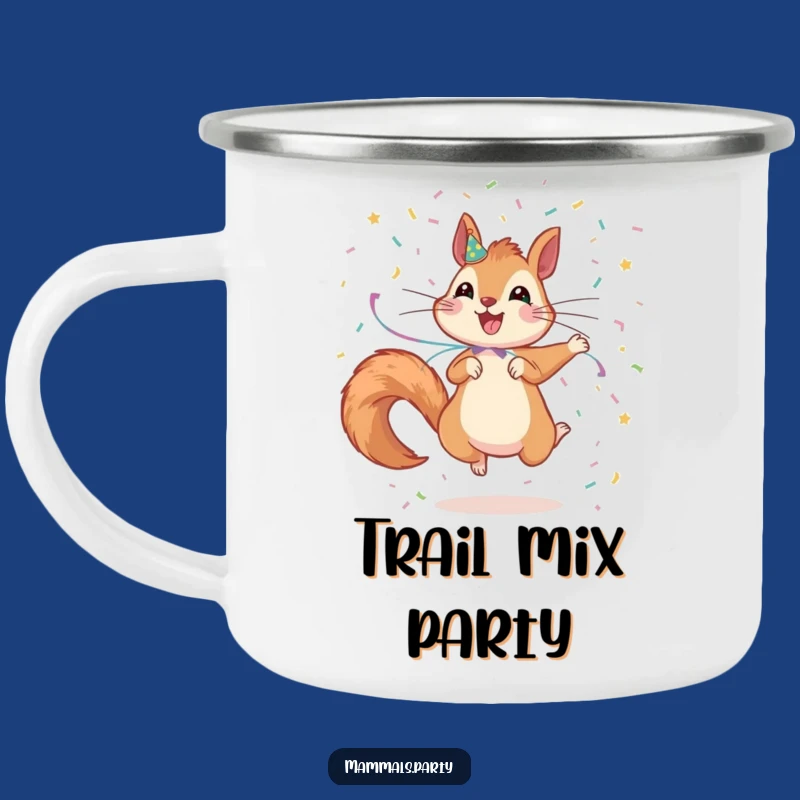 Funny Squirrel Party Camping Mug: Adventure with This Energetic Jumper