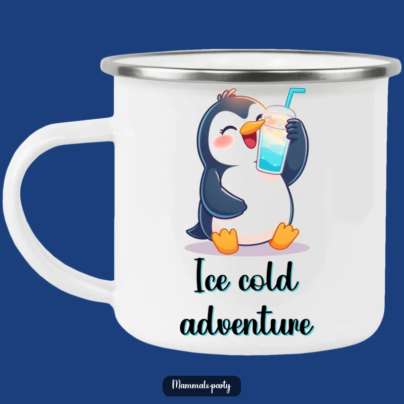 Funny Penguin Camp Party Mug - Durable & Humorous Outdoor Celebration