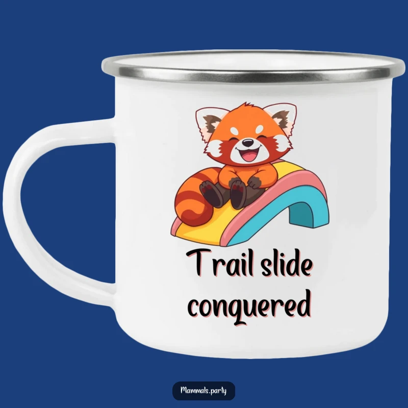 Adventure Ready: Funny Red Panda Rainbow Slide Camping Mug Gift