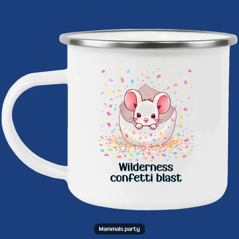 Funny Mouse Confetti Camping Mug: Your Party Companion for Outdoor Adventures