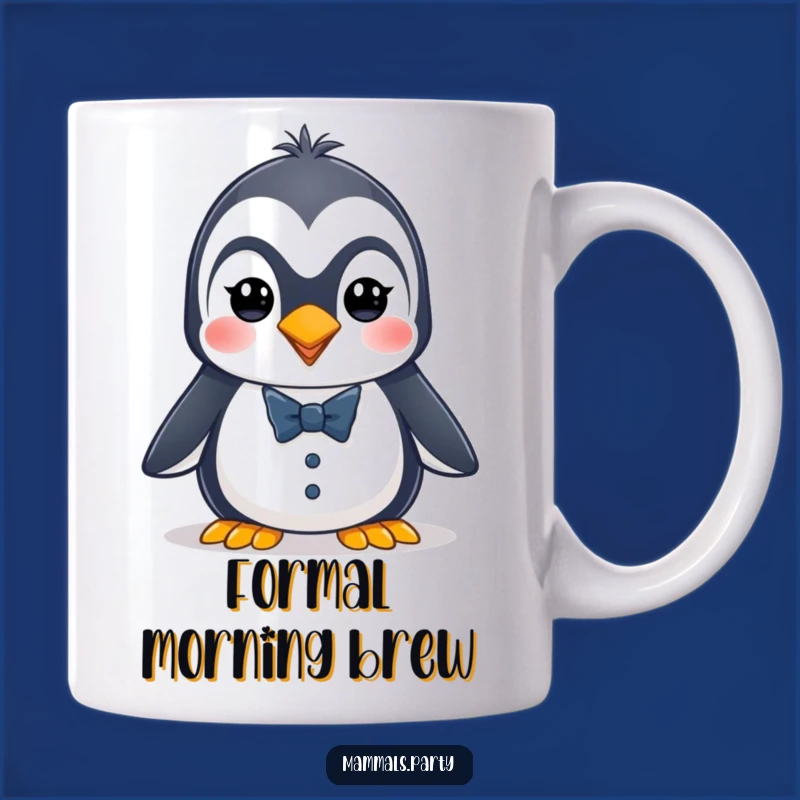 Funny Penguin Tuxedo Mug: Energetic Dapper Fun for a Gift