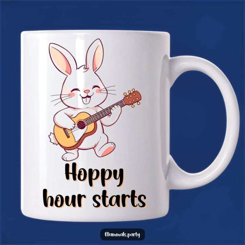 Funny Guitar Rabbit Mug: Hilarious Musician Gift for a Cheerful Melody