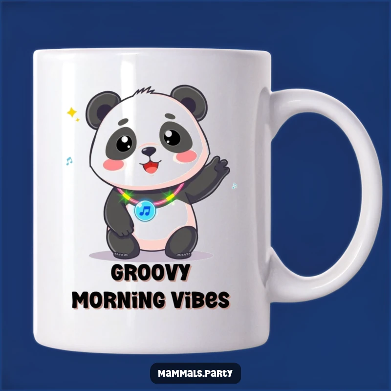 Funny Kawaii Panda Music Necklace Mug - Groovy Party Gift