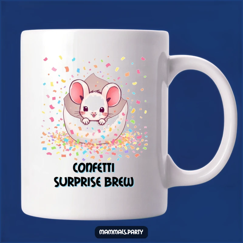 Funny Mouse Confetti Mug: A Hilarious Kawaii Surprise Gift for Party Goers