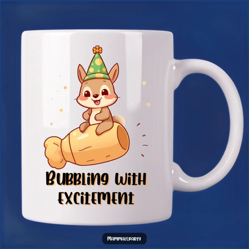 Funny Squirrel Celebration Mug, Festive & Joyful, Perfect Gift for Party Goers