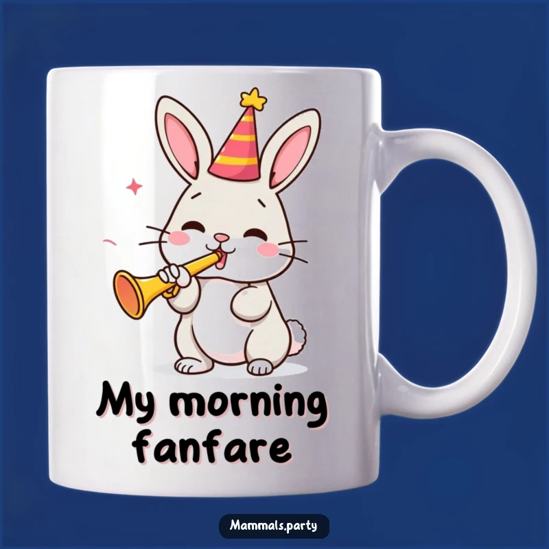 Funny Bunny Trumpet Player Mug: Adorable Birthday Bash Gift for Animal Lovers