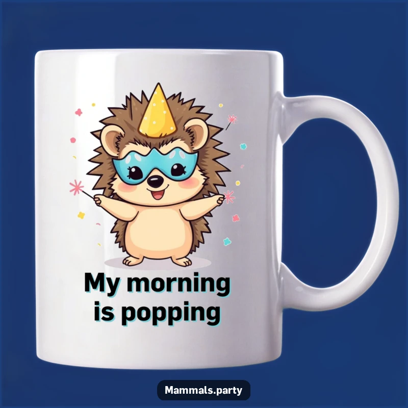 Funny Hedgehog Party Mug, Joyful & Mischievous, Perfect Gift for Fun Lovers