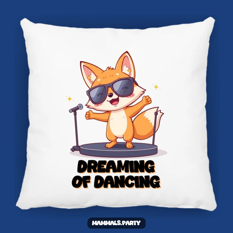 Dance Party Pillow: Cuddle Up with this Funny Fox for Cozy Fun