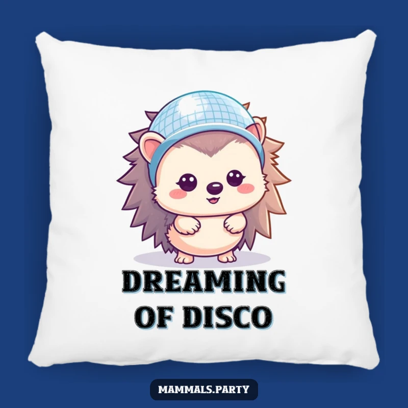 Funny Hedgehog Disco Pillow: Cozy Up with This Kawaii Party Accent