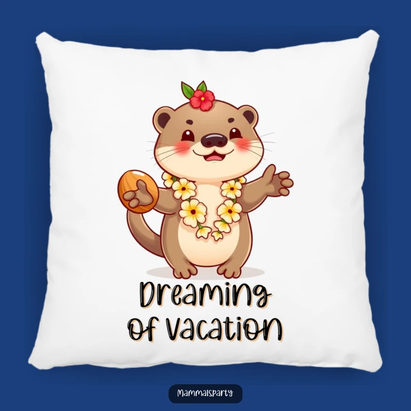 Funny Otter Pillow: Comfy Tropical Fun, Hilarious Accent Pillow