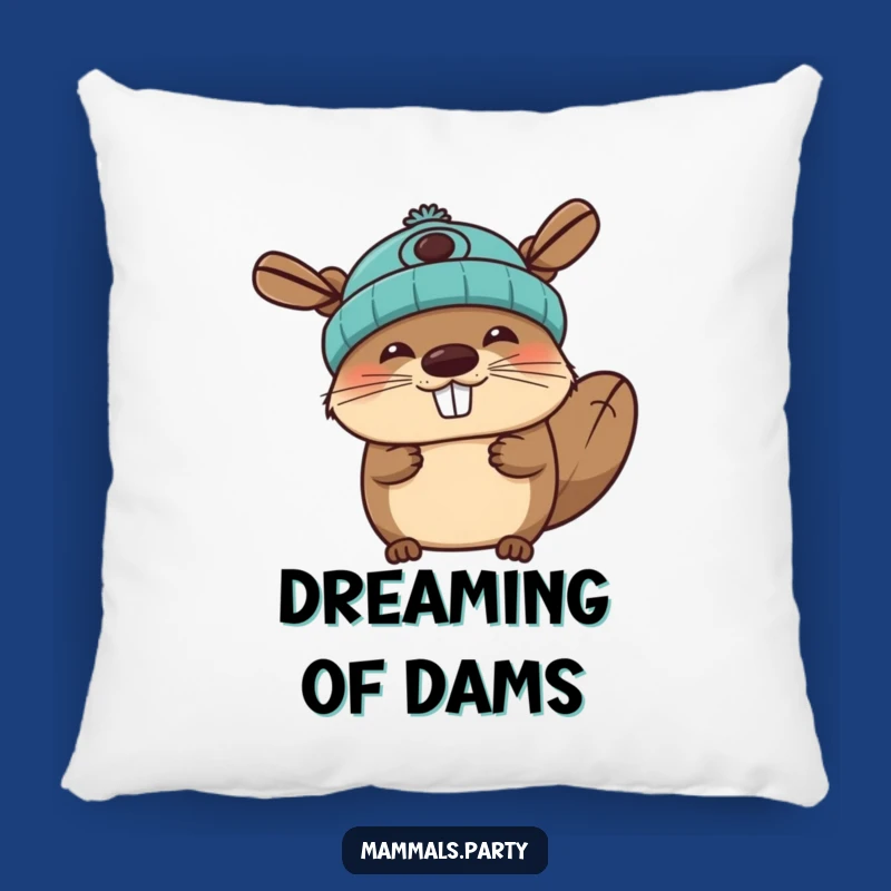 Funny Beaver Pillow: Propeller Beanie Joy for Comfy Smiles