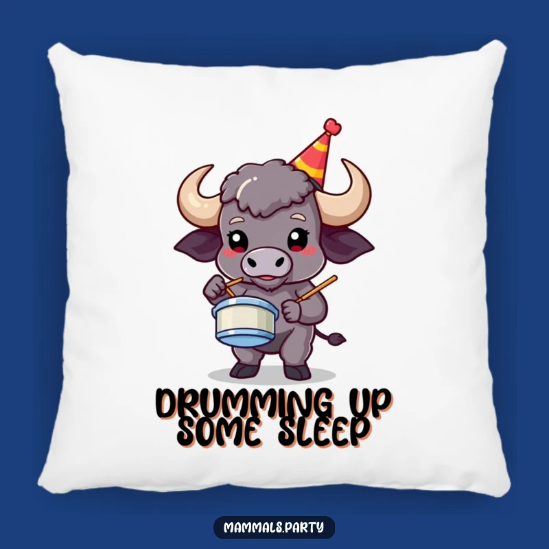 Funny Buffalo Air Drumming Pillow: Cozy Comfort for Rockstar Fans