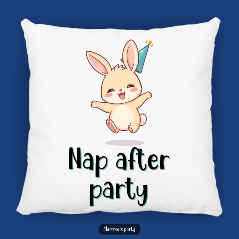 Funny Bunny Pillow: Cozy Party Hopper - Comforting & Festive Gift