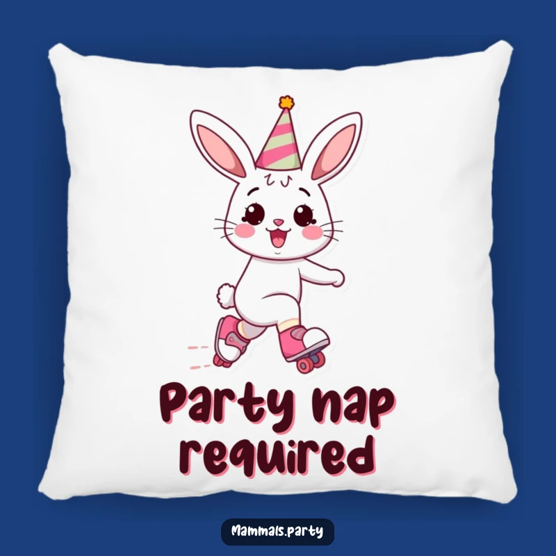 Funny Bunny Roller Skating Pillow: Cozy and Hilarious Accent for Fun Spaces