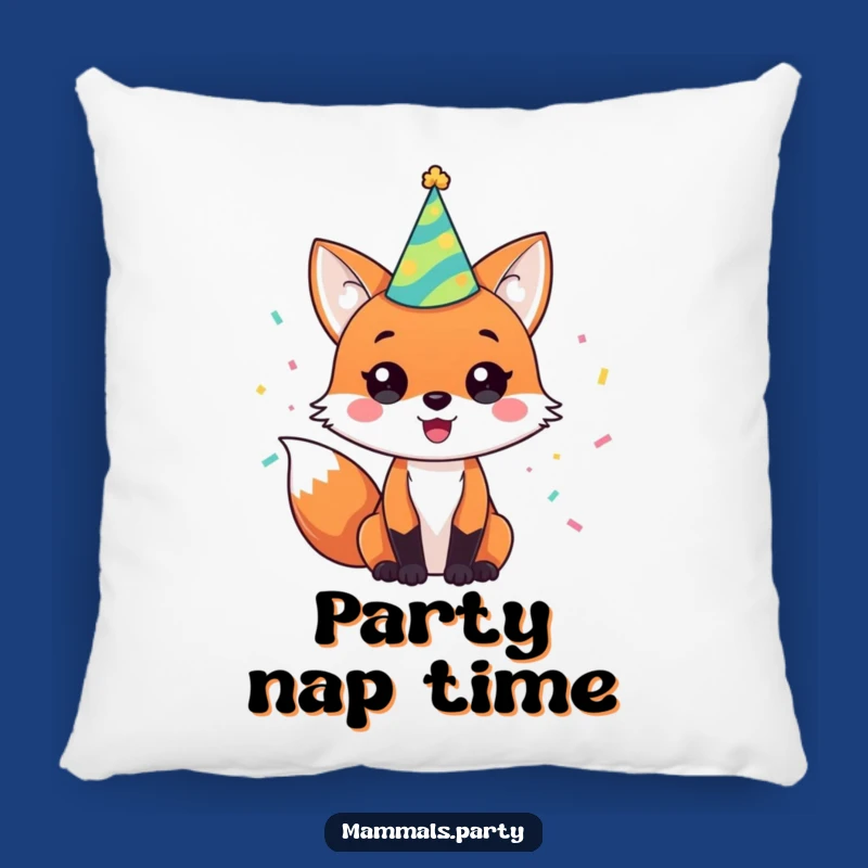 Funny Fox Party Comfort Pillow: A Soft and Hilarious Accent for Festive Nooks