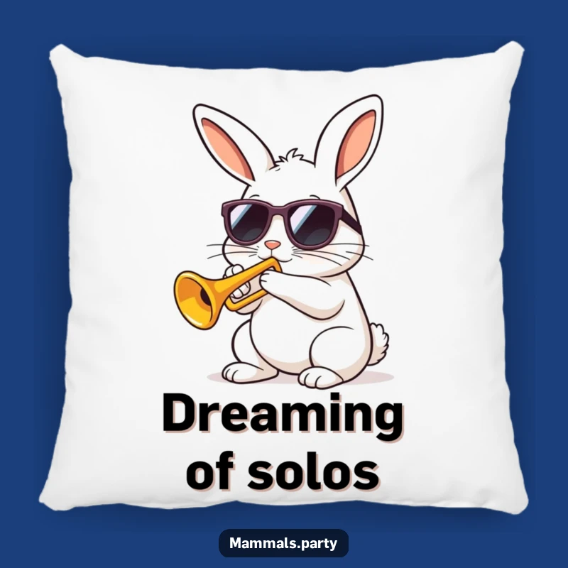 Funny Kawaii Rabbit Trumpet Pillow, Cozy and Hilarious Music Accent
