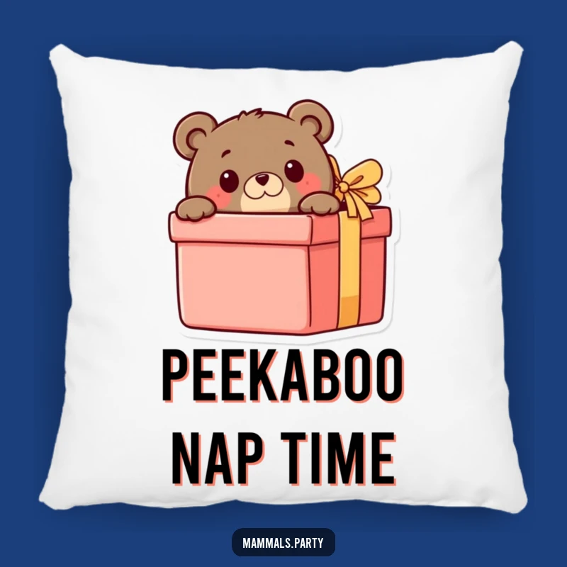 Funny Bear Peeking Gift Pillow: Cozy and Hilarious Accent for Curious Homes