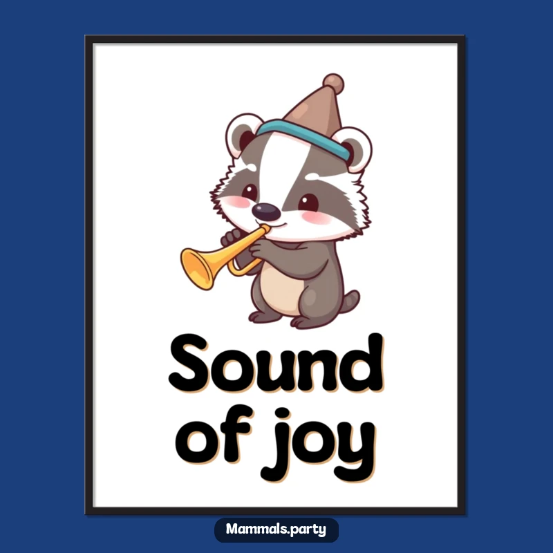 Funny Badger Encore Digital Print - Instant Downloadable Humorous Music Art