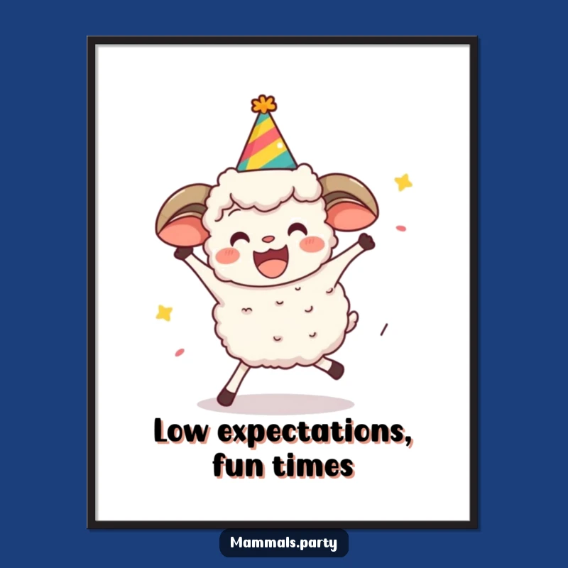 Funny Sheep Limbo Digital Art: Hilarious Party Decor for Instant Fun