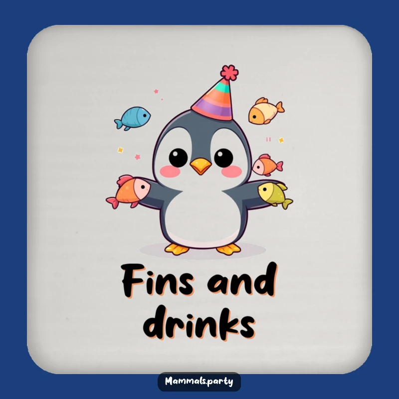 Funny Penguin Party Coasters: Protect Tables with Festive Flair