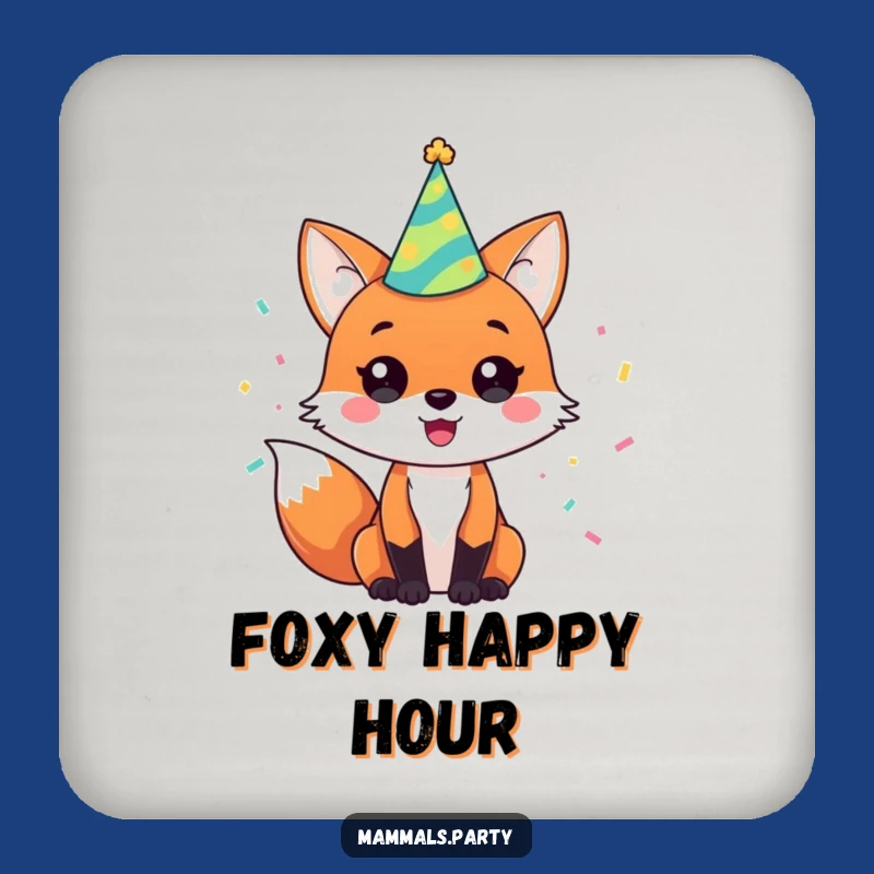 Funny Fox Party Coaster Set: Hilarious Protection for Festive Tables