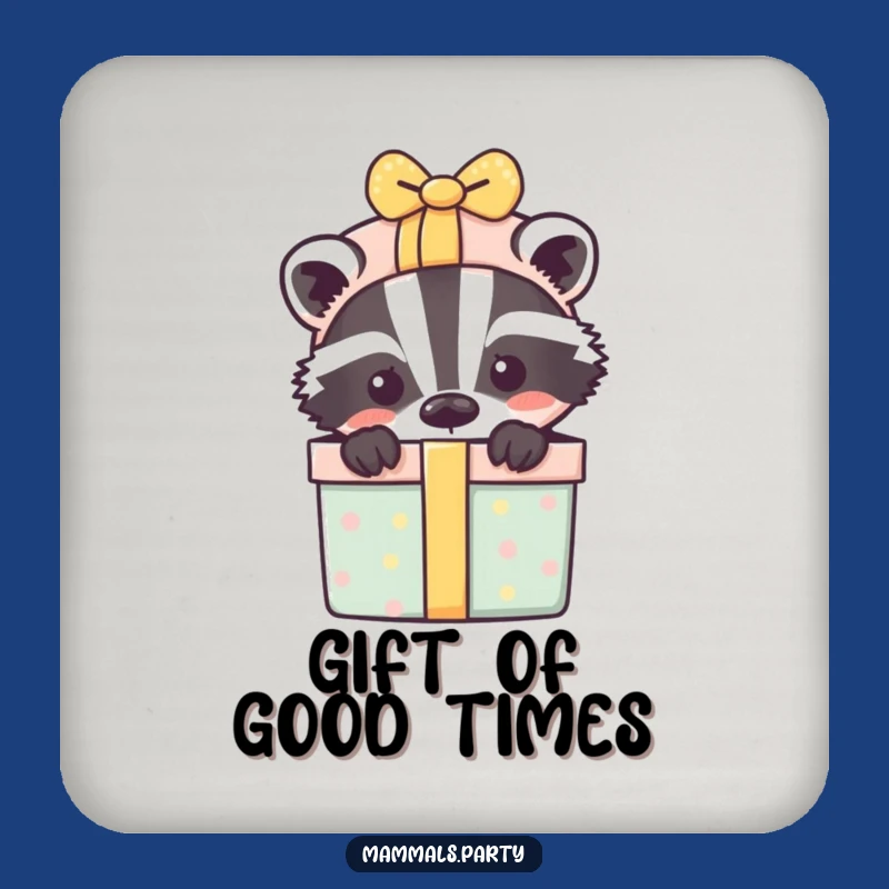Protect Surfaces Playfully: Funny Badger Coaster Gift