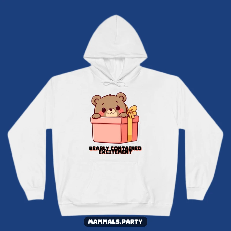 Funny Bear Peeking Gift Hoodie: Cozy and Hilarious Surprise Wear