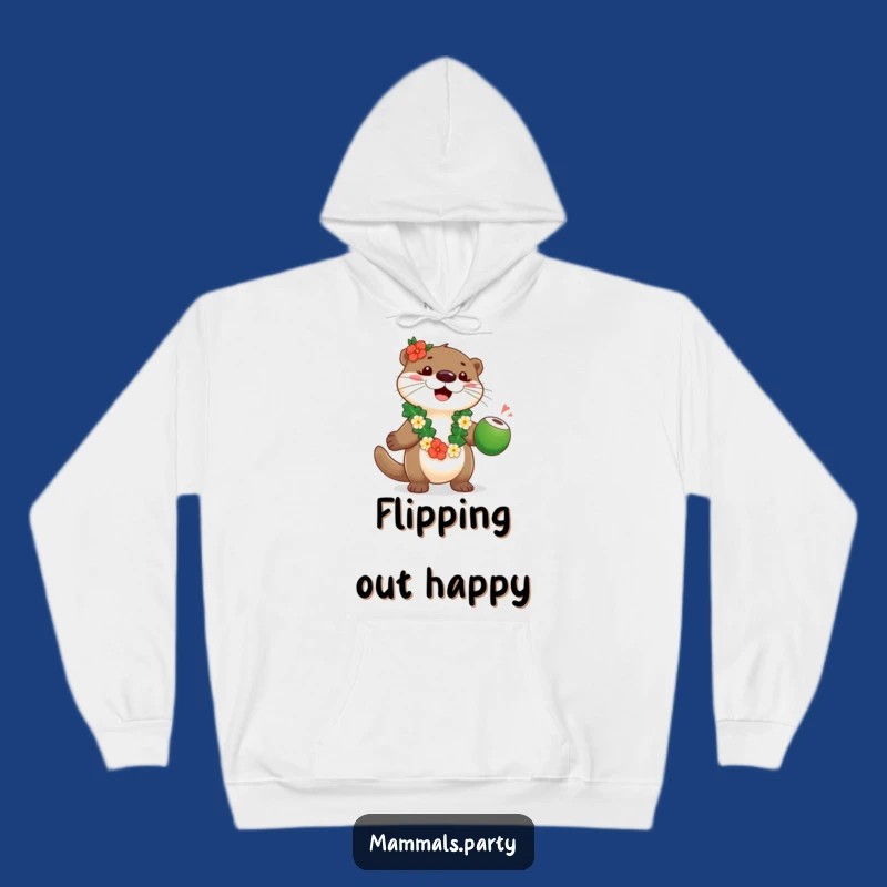 Funny Otter Luau Hoodie: Cozy Otter Juggling for Hilarious Island Warmth