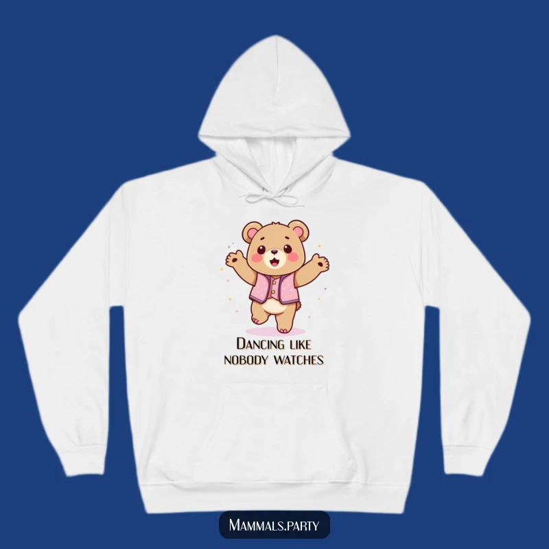 Funny Kawaii Bear Dance Hoodie, Cozy and Hilarious Sparkly Vest Apparel
