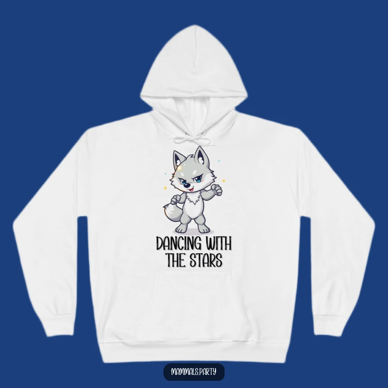 Funny Wolf Disco Hoodie: Determined Dancer for Cozy Fun