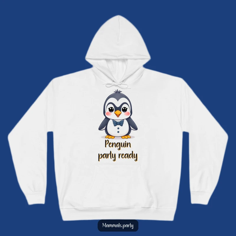 Funny Penguin Tuxedo Hoodie: Energetic Dapper Comfort