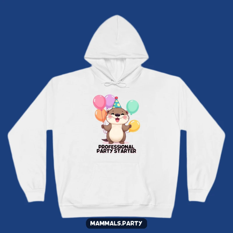 Funny Otter Party Hoodie: Cozy Up with This Juggling Animal Comfort Hoodie