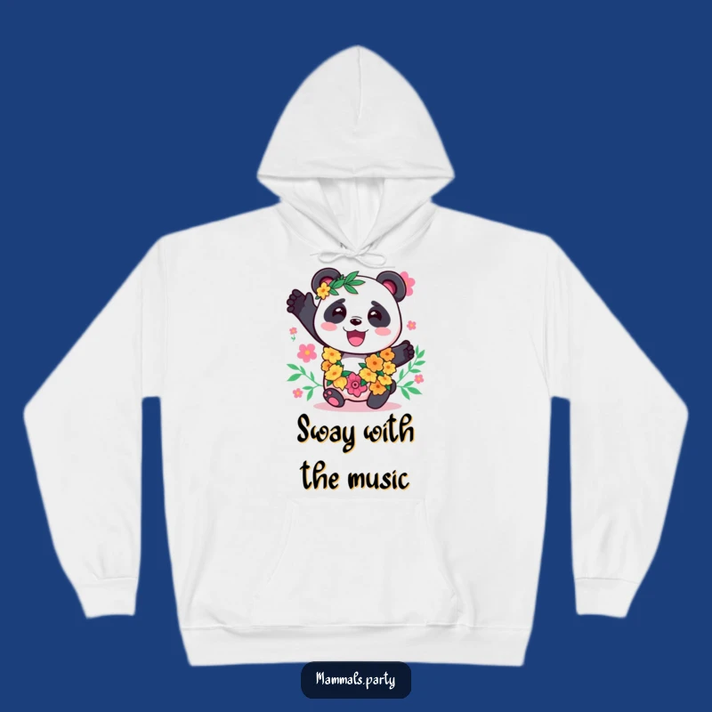 Cozy Funny Panda Lei Hoodie: Stay Warm with Kawaii Tropical Vibes