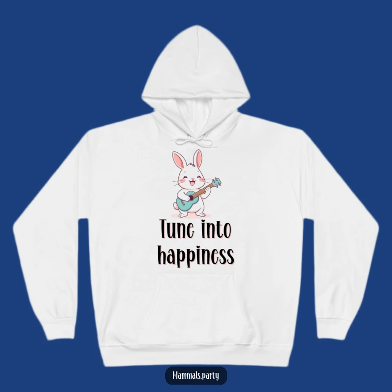 Funny Rabbit Guitar Hoodie: Cozy Bunny Strumming for Hilarious Comfort