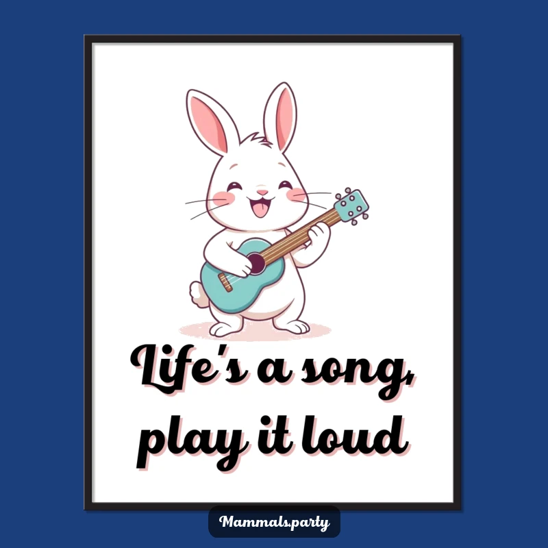 Musical Rabbit Art: Free Printable Downloadable Decor for a Cheerful Vibe!