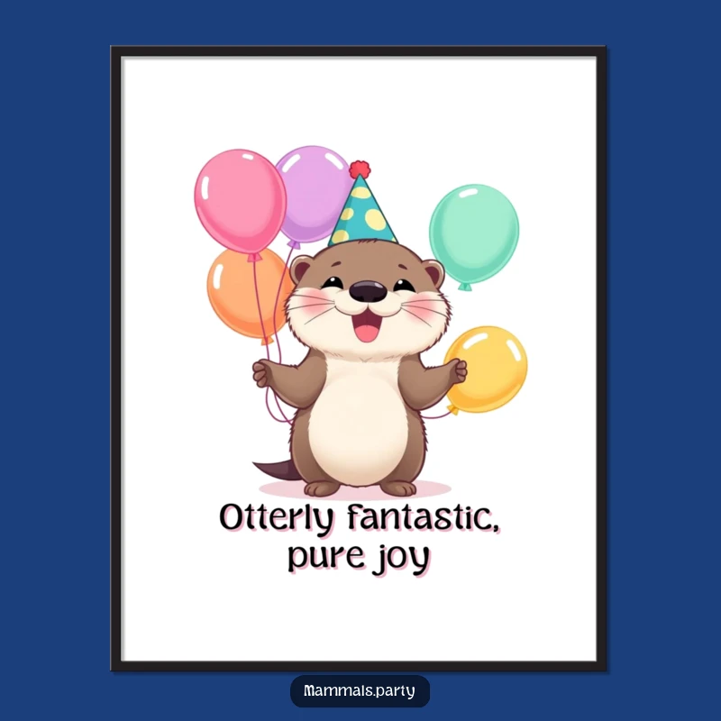 Free Printable Otter Wall Art: Funny Juggling Animal Downloadable Decor
